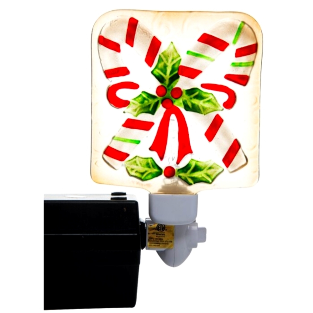 Night Light Artisan Glass Candy Cane